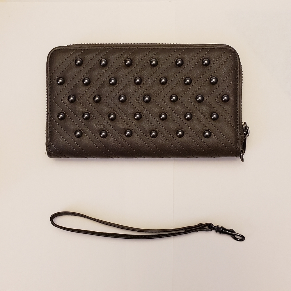Faux Leather Studded Wallet